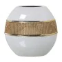 Vaso Alexandra House Living Branco Dourado Cerâmica Brilhante 13 x 23 x 21 cm de Alexandra House Living, Jarrões - Ref: D1621...