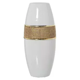 Vase Alexandra House Living Weiß Gold aus Keramik Brillant 14 x 14 x 30 cm von Alexandra House Living, Vasen - Ref: D1621177,...