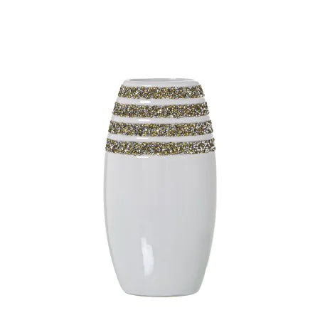 Vase Alexandra House Living White Ceramic 13 x 9 x 25 cm by Alexandra House Living, Vases - Ref: D1621183, Price: 22,01 €, Di...