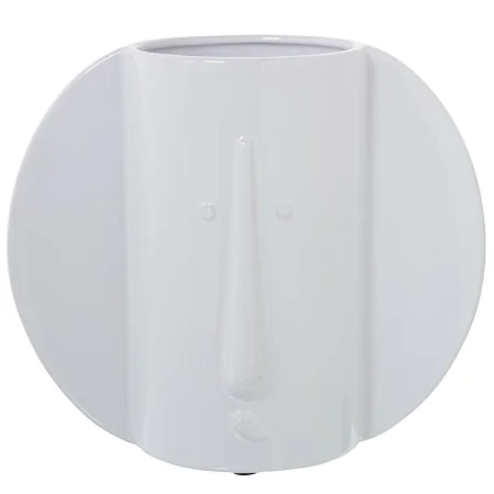 Vase Alexandra House Living Blanc Céramique Brillant Visage 13 x 24 x 20 cm de Alexandra House Living, Vases - Réf : D1621208...