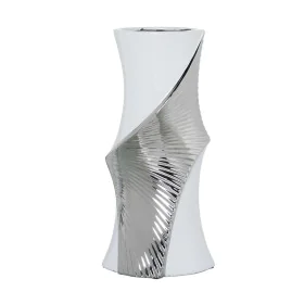 Vase Alexandra House Living Blanc Argenté Céramique 15 x 18 x 36 cm de Alexandra House Living, Vases - Réf : D1621217, Prix :...