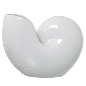 Vaso Alexandra House Living Branco Cerâmica Concha 25 x 21 x 13 CM de Alexandra House Living, Jarrões - Ref: D1621242, Preço:...