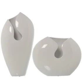 Ensemble de 2 Vases Alexandra House Living Blanc Céramique Brillant 23 x 24 x 42 cm (2 Pièces) de Alexandra House Living, Vas...