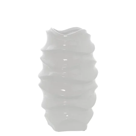 Vase Alexandra House Living White Ceramic Shiny 18 x 17 x 31 cm by Alexandra House Living, Vases - Ref: D1621304, Price: 55,9...