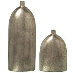 Set of 2 Vases Alexandra House Living Silver Ceramic 16 x 19 x 51 cm (2 Pieces) by Alexandra House Living, Vases - Ref: D1621...