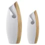 Set of 2 Vases Alexandra House Living White Golden Ceramic 27 x 17 x 47 cm (2 Pieces) by Alexandra House Living, Vases - Ref:...