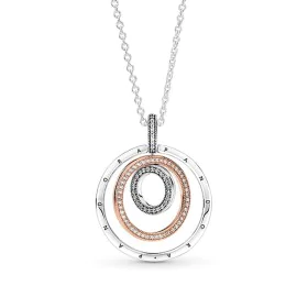 Ladies' Necklace Pandora TWO-TONE CIRCLES by Pandora, Necklaces - Ref: S72105664, Price: 118,50 €, Discount: %