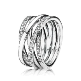 Ladies' Ring Pandora SPARKLING & POLISHED LINES - RING - SIZE 52 by Pandora, Rings - Ref: S72105802, Price: 108,57 €, Discoun...