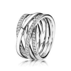 Ladies' Ring Pandora SPARKLING & POLISHED LINES - RING - SIZE 52 by Pandora, Rings - Ref: S72105802, Price: 114,65 €, Discoun...