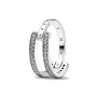 Anel feminino Pandora SIGNATURE LOGO & PAVE DOUBLE BAND - RING - SIZE 52 de Pandora, Anéis - Ref: S72105828, Preço: 86,89 €, ...