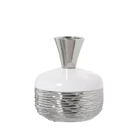 Vase Alexandra House Living Blanc Argenté Céramique 24 x 24 x 26 cm de Alexandra House Living, Vases - Réf : D1621405, Prix :...