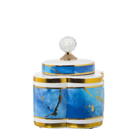 Tibor Alexandra House Living Blue White Golden Ceramic 18 x 20 cm by Alexandra House Living, Vases - Ref: D1621418, Price: 49...