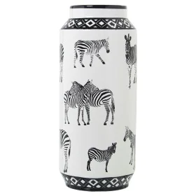 Vaso Alexandra House Living Branco Cerâmica Zebra 18 x 18 x 36 cm de Alexandra House Living, Jarrões - Ref: D1621424, Preço: ...