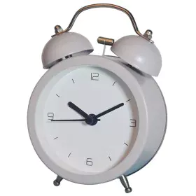 Analogue Alarm Clock Romimex Grey Metal 9 x 12 x 5 cm by Romimex, Alarm clocks - Ref: D1616460, Price: 16,38 €, Discount: %