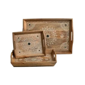 Set di Vassoi Romimex Marrone Legno di mango 47 x 6 x 35 cm 3 Pezzi di Romimex, Piatti e teglie - Rif: D1620095, Prezzo: 87,0...