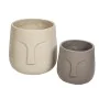 Set de Maceteros Romimex Beige Cerámica Rostro (2 Piezas) de Romimex, Maceteros - Ref: D1620142, Precio: 79,40 €, Descuento: %