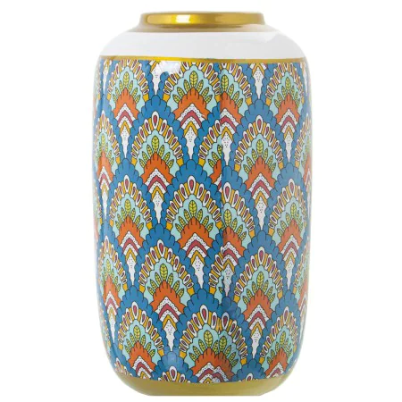 Vase Alexandra House Living Blanc Doré Céramique 18 x 18 x 30 cm de Alexandra House Living, Vases - Réf : D1621430, Prix : 73...