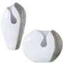 Ensemble de 2 Vases Alexandra House Living Blanc Argenté Céramique 23 x 12 x 38 + 34 x 13 x 28 cm de Alexandra House Living, ...