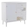 Credenza Alexandra House Living Bianco Dorato Legno 80 x 80 x 40 cm di Alexandra House Living, Credenze e buffet - Rif: D1624...