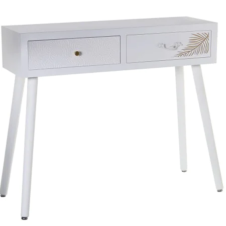 Console Alexandra House Living Blanc Doré Bois 90 x 78 x 30 cm de Alexandra House Living, Tables - Réf : D1624384, Prix : 191...