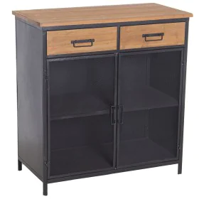 Credenza Alexandra House Living Marrone Nero Metallo 80 x 85 x 40 cm di Alexandra House Living, Credenze e buffet - Rif: D162...