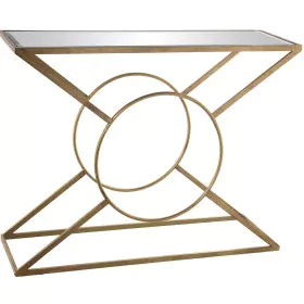 Consola Alexandra House Living Transparente Dorado Metal 100 x 79 x 32 cm de Alexandra House Living, Mesas - Ref: D1624394, P...