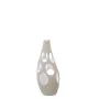 Vase Alexandra House Living Ecru Céramique Rayures Cercles 17 x 17 x 37 cm de Alexandra House Living, Vases - Réf : D1621447,...