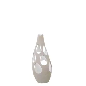 Vase Alexandra House Living Ecru aus Keramik Streifen Kreise 17 x 17 x 37 cm von Alexandra House Living, Vasen - Ref: D162144...