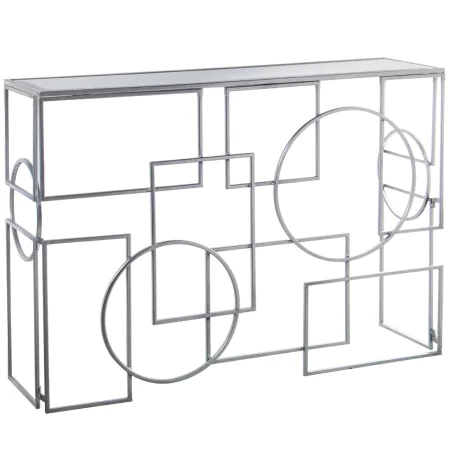 Console Alexandra House Living Transparent Argenté Métal 110 x 79 x 31 cm de Alexandra House Living, Tables - Réf : D1624396,...