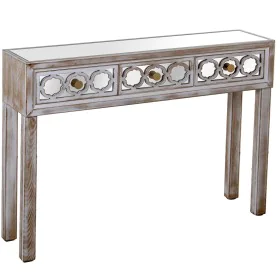 Console Alexandra House Living Transparent Doré Bois 110 x 80 x 25 cm de Alexandra House Living, Tables - Réf : D1624415, Pri...