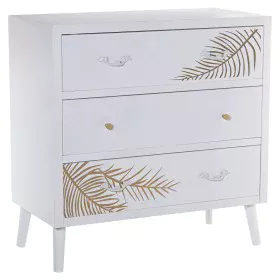 Chest of drawers Alexandra House Living White Golden Wood 80 x 80 x 40 cm by Alexandra House Living, Chest of Drawers - Ref: ...