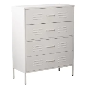 Cómoda Alexandra House Living Branco Metal 80 x 102 x 35 cm de Alexandra House Living, Cómodas e camiseiros - Ref: D1624678, ...