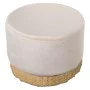 Pouffe Alexandra House Living White Velvet Wood 35 x 27 x 35 cm by Alexandra House Living, Bean Bags - Ref: D1624688, Price: ...