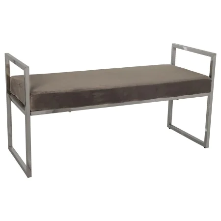 Bench Alexandra House Living Grey Velvet Metal 103 x 54 x 41 cm by Alexandra House Living, Chairs - Ref: D1624698, Price: 198...