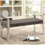 Bench Alexandra House Living Grey Velvet Metal 103 x 54 x 41 cm by Alexandra House Living, Chairs - Ref: D1624698, Price: 198...