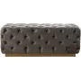 Banco de Pé-de-cama Alexandra House Living Cinzento Veludo Madeira 125 x 47 x 45 cm de Alexandra House Living, Cadeiras - Ref...