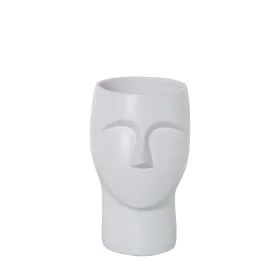 Vase Alexandra House Living White Ceramic Face 12 x 12 x 22 cm by Alexandra House Living, Vases - Ref: D1621475, Price: 30,65...