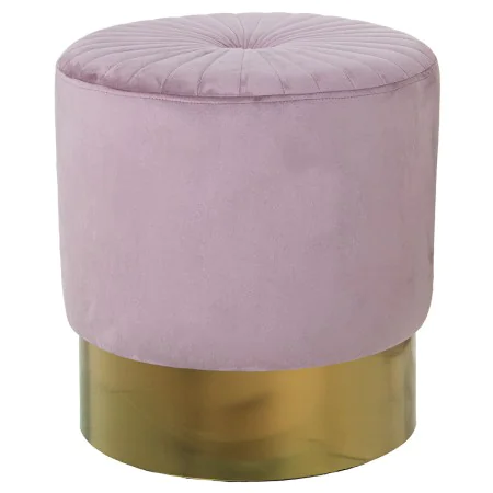 Pouffe Alexandra House Living Pink Golden Velvet Wood 12 x 43 x 40 cm by Alexandra House Living, Bean Bags - Ref: D1624733, P...