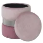 Puff Alexandra House Living Cor de Rosa Prateado Veludo Madeira 7 x 43 x 37 cm de Alexandra House Living, Pufes pera - Ref: D...