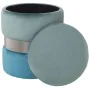 Pouf Alexandra House Living Bleu Argenté Velours Bois 7 x 43 x 37 cm de Alexandra House Living, Fauteuils poire - Réf : D1624...