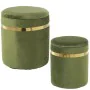 Pouffe Alexandra House Living Green Golden Velvet Wood Set 2 Pieces by Alexandra House Living, Bean Bags - Ref: D1624747, Pri...