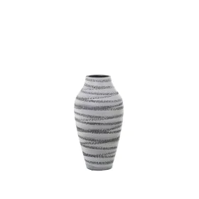 Vase Alexandra House Living Grey Ceramic Stripes 22 x 21 x 39 cm by Alexandra House Living, Vases - Ref: D1621490, Price: 37,...