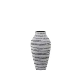 Vaso Alexandra House Living Grigio Ceramica Righe 22 x 21 x 39 cm di Alexandra House Living, Vasi - Rif: D1621490, Prezzo: 40...