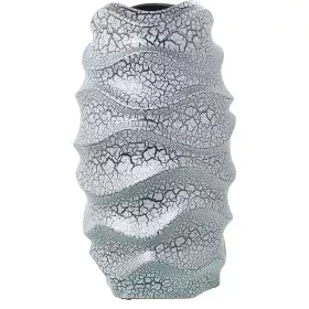 Vase Alexandra House Living Grey Silver Ceramic Crackled 22 x 22 x 39 cm by Alexandra House Living, Vases - Ref: D1621515, Pr...