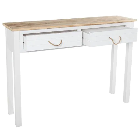 Console Alexandra House Living Blanc Marron Bois 110 x 81 x 30 cm de Alexandra House Living, Tables - Réf : D1627281, Prix : ...