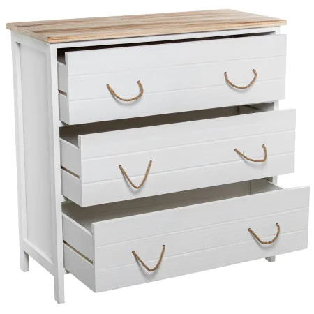 Cassettiera Alexandra House Living Bianco Marrone Legno 80 x 81 x 35 cm di Alexandra House Living, Comò e cassettiere - Rif: ...