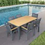 Chaise de jardin Alexandra House Living Noir 55 x 86 x 60 cm Textilène de Alexandra House Living, Chaises de table de jardin ...