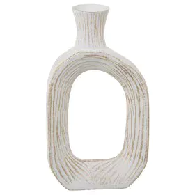 Vaso Alexandra House Living Bianco Dorato Ceramica 11 x 27 x 47 cm di Alexandra House Living, Vasi - Rif: D1621530, Prezzo: 5...