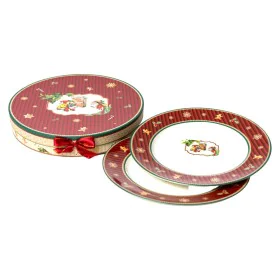 Set de Platos Romimex Rojo Cerámica 27 x 2 x 27 cm 2 Unidades de Romimex, Platos y fuentes - Ref: D1628825, Precio: 42,34 €, ...