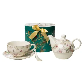 Set of Mugs with Saucers Romimex Green Ceramic 17 x 20 x 17 cm by Romimex, Cups - Ref: D1628835, Price: 30,27 €, Discount: %